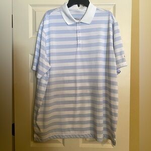 Nike Men's Blue Striped Polo Shirt. Size XXL